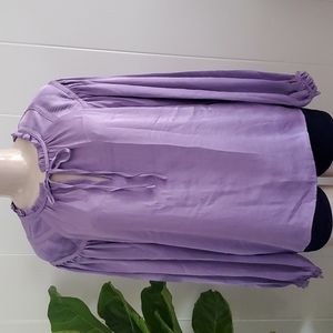 Philosophy Republic Clothing Women's Longsleeve blouse Lavender Size Medium